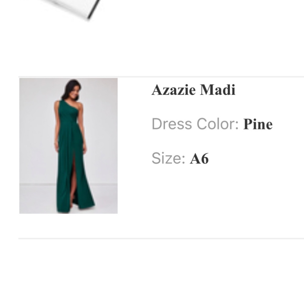 Azazie Madi dress Pine color